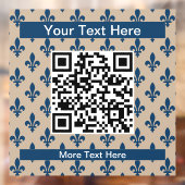 Fleur de Lis Patroon, Frans, Koninklijk, Marine Bl Raamsticker (Vel 2)