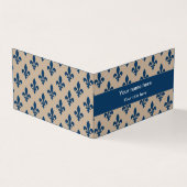 Fleur de Lis Patroon, Frans, Koninklijk, Marine Bl Visitekaartje (Buitenkant)