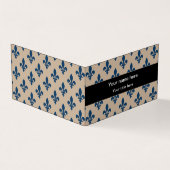 Fleur de Lis Patroon, Frans, Koninklijk, Marine Bl Visitekaartje (Buitenkant)