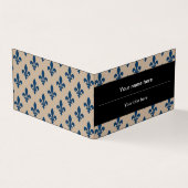 Fleur de Lis Patroon, Frans, Koninklijk, Marine Bl Visitekaartje (Buitenkant)