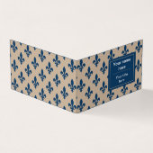 Fleur de Lis Patroon, Frans, Koninklijk, Marine Bl Visitekaartje (Buitenkant)