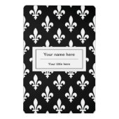 Fleur de Lis Patroon, Frans, Koninklijk, Wit Mini Klembord (Achterkant)