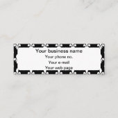 Fleur de Lis Patroon, Frans, Koninklijk, Wit Mini Visitekaartje (Voorkant)