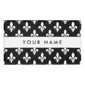 Fleur de Lis Patroon, Frans, Koninklijk, Wit Naambadge (Voorkant)