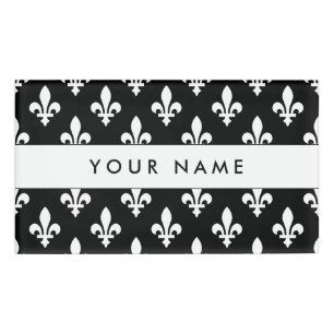 Fleur de Lis Patroon, Frans, Koninklijk, Wit Naambadge