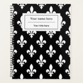 Fleur de Lis Patroon, Frans, Koninklijk, Wit Planner (Voorkant)