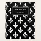 Fleur de Lis Patroon, Frans, Koninklijk, Wit Planner (Voorkant)