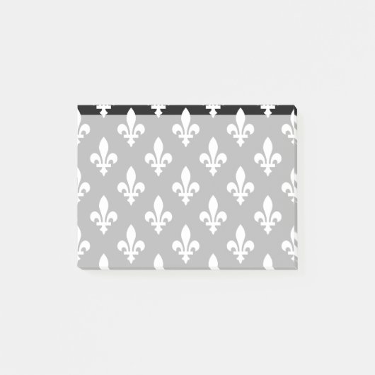 Fleur de Lis Patroon, Frans, Koninklijk, Wit Post-it® Notes (Voorkant)