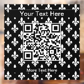 Fleur de Lis Patroon, Frans, Koninklijk, Wit Raamsticker (Vel 2)