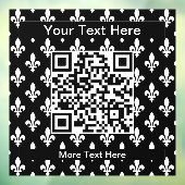 Fleur de Lis Patroon, Frans, Koninklijk, Wit Raamsticker (Vel 3)