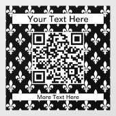 Fleur de Lis Patroon, Frans, Koninklijk, Wit Raamsticker (Vel)