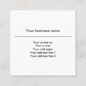 Fleur de Lis Patroon, Frans, Koninklijk, Wit Vierkante Visitekaartje (Voorkant)