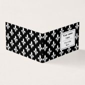 Fleur de Lis Patroon, Frans, Koninklijk, Wit Visitekaartje (Buitenkant)