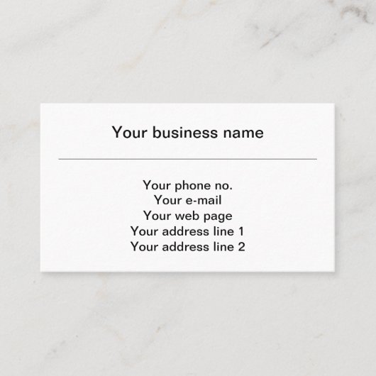 Fleur de Lis Patroon, Frans, Koninklijk, Wit Visitekaartje (Voorkant)