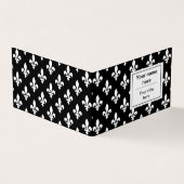 Fleur de Lis Patroon, Frans, Koninklijk, Wit Visitekaartje (Buitenkant)