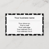 Fleur de Lis Patroon, Frans, Koninklijk, Wit Visitekaartje (Voorkant)