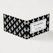 Fleur de Lis Patroon, Frans, Koninklijk, Wit Visitekaartje (Buitenkant)