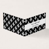 Fleur de Lis Patroon, Frans, Koninklijk, Wit Visitekaartje (Buitenkant)