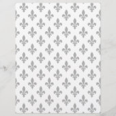 Fleur de Lis Patroon, Frans, Koninklijk, Zwart Flyer (Voorkant)