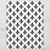 Fleur de Lis Patroon, Frans, Koninklijk, Zwart Flyer (Achterkant)