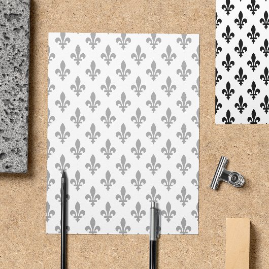 Fleur de Lis Patroon, Frans, Koninklijk, Zwart Flyer