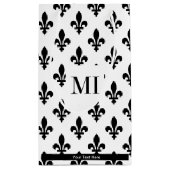 Fleur de Lis Patroon, Frans, Koninklijk, Zwart Klein Cadeauzakje (Achterkant)