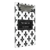 Fleur de Lis Patroon, Frans, Koninklijk, Zwart Mini Klembord (Schuin)