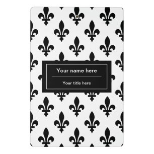 Fleur de Lis Patroon, Frans, Koninklijk, Zwart Mini Klembord