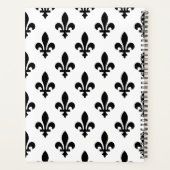 Fleur de Lis Patroon, Frans, Koninklijk, Zwart Planner (Achterkant)