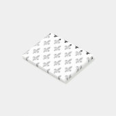 Fleur de Lis Patroon, Frans, Koninklijk, Zwart Post-it® Notes (Schuin)