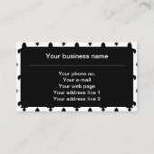 Fleur de Lis Patroon, Frans, Koninklijk, Zwart Visitekaartje (Voorkant)