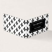Fleur de Lis Patroon, Frans, Koninklijk, Zwart Visitekaartje (Buitenkant)