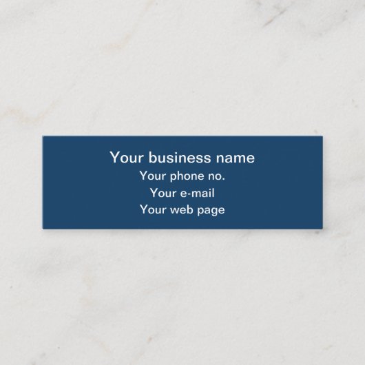 Fleur de Lis Patroon, Frans, Royal, Crème, Blauw Mini Visitekaartje (Voorkant)