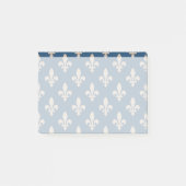 Fleur de Lis Patroon, Frans, Royal, Crème, Blauw Post-it® Notes (Voorkant)