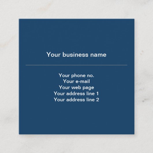 Fleur de Lis Patroon, Frans, Royal, Crème, Blauw Vierkante Visitekaartje (Voorkant)