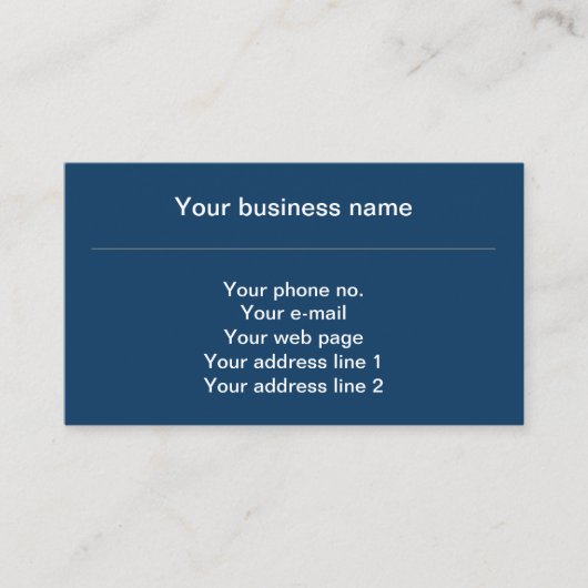 Fleur de Lis Patroon, Frans, Royal, Crème, Blauw Visitekaartje (Voorkant)