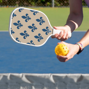 Fleur de Lis-patroon, Koninklijk Frans Blauw op Cr Pickleball Paddle