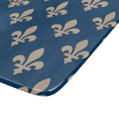 Fleur de Lis-patroon, Koninklijk Frans, Crème op B Snijplank (Hoek)