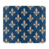 Fleur de Lis-patroon, Koninklijk Frans, Crème op B Snijplank (Voorkant)