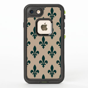 Fleur de Lis-patroon, Koninklijk Frans groen op Cr