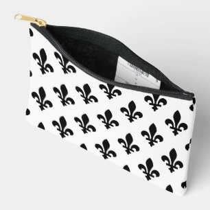 Fleur de Lis Patroon, Koninklijk Frans, Zwart op W Etui