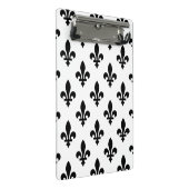 Fleur de Lis Patroon, Koninklijk Frans, Zwart op W Mini Klembord (Schuin)