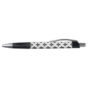 Fleur de Lis Patroon, Koninklijk Frans, Zwart op W Pen