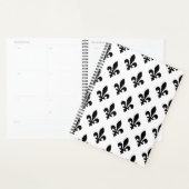 Fleur de Lis Patroon, Koninklijk Frans, Zwart op W Planner (Display)