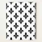 Fleur de Lis Patroon, Koninklijk Frans, Zwart op W Planner (Achterkant)