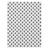 Fleur de Lis Patroon, Koninklijk Frans, Zwart op W Tafelkleed (Voorkant)