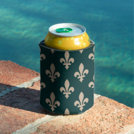 Fleur de Lis-patroon, Koninklijke Franse Crème op  Blikjeskoeler