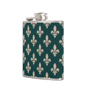 Fleur de Lis Patroon, Koninklijke Franse Crème op Heupfles (Links)