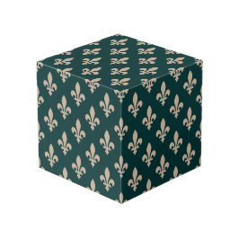 Fleur de Lis-patroon, Koninklijke Franse Crème op  Kubus