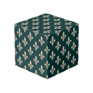 Fleur de Lis-patroon, Koninklijke Franse Crème op Kubus